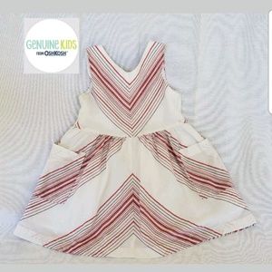 OshKosh Spring/Summer White Dress w Red/Blue